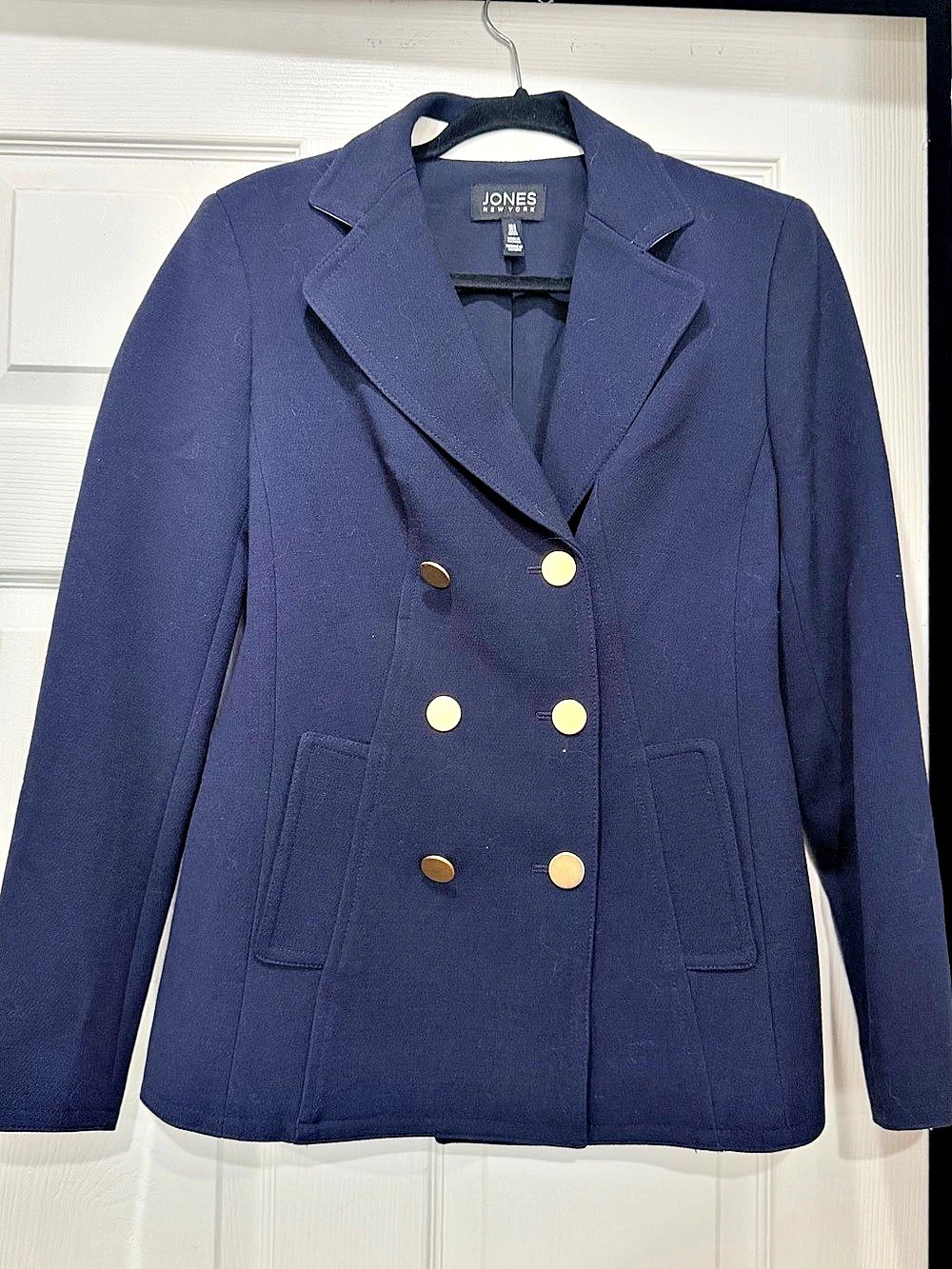 Jones New York Double-Breasted Blazer Blue Like New